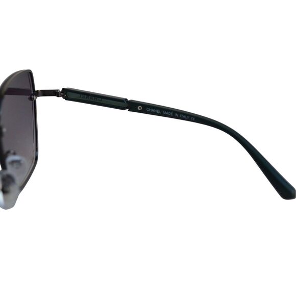 Chanel 19471 Square Sunglasses | Green/Silver | 58-18-140 | Women’s - Picture 14 of 16